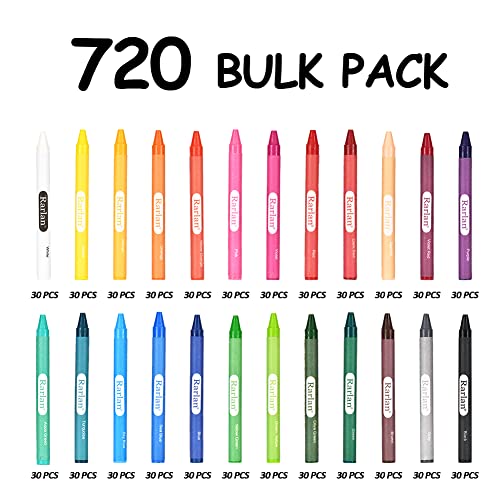 Rarlan Bulk Crayons: 720 Count Assorted Colors
