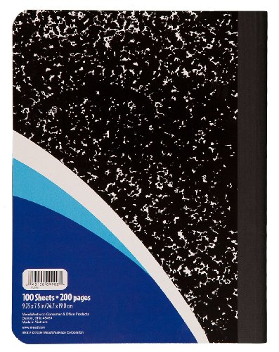 Mead Primary Wide Ruled Composition Notebook, Blue Marble