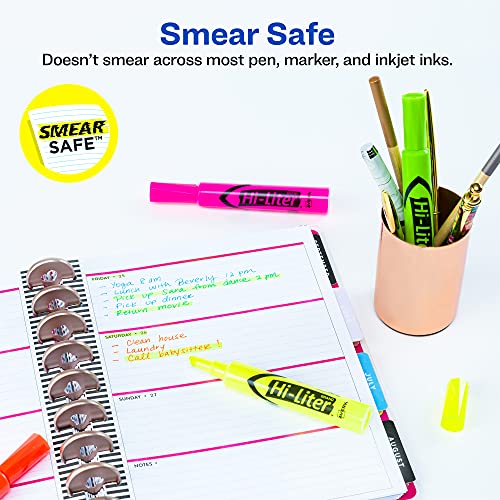 AVERY Chisel Tip Smear Safe Highlighters, 4-Pack