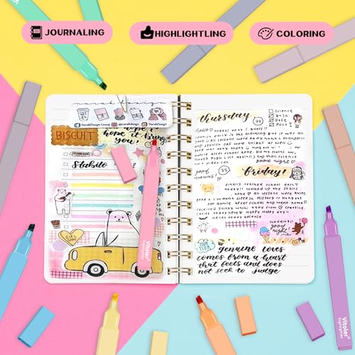 Aesthetic Pastel Highlighters - 10 Pack Set