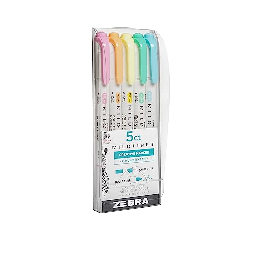 Zebra Mildliner Highlighters 5-Pack Multicolor