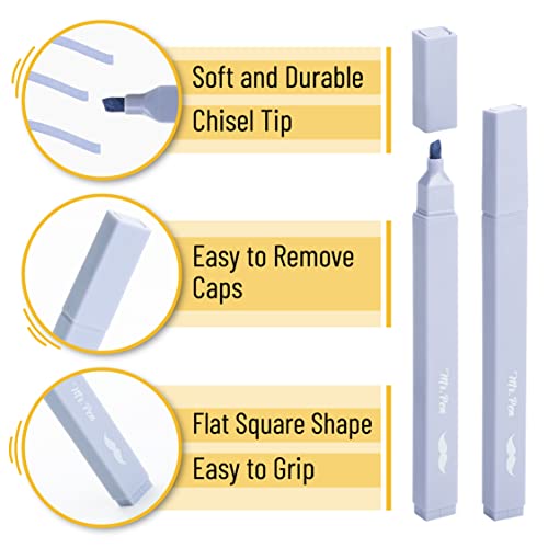 20 Pastel Chisel Tip Highlighters Set