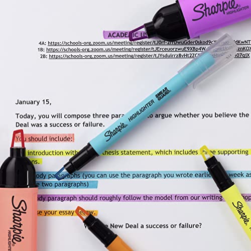 Sharpie Clear View Chisel Tip Highlighter Set, 8 Count