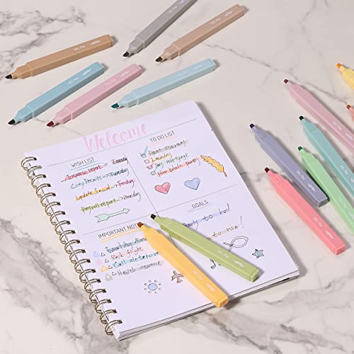 20 Pastel Chisel Tip Highlighters Set