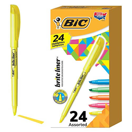 BIC Brite Liner Assorted Highlighters, 24-Pack