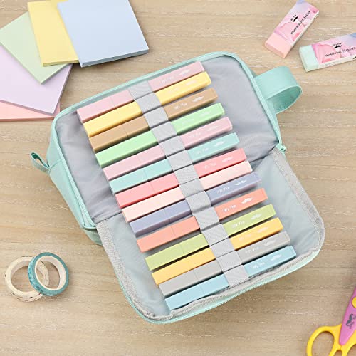 20 Pastel Chisel Tip Highlighters Set
