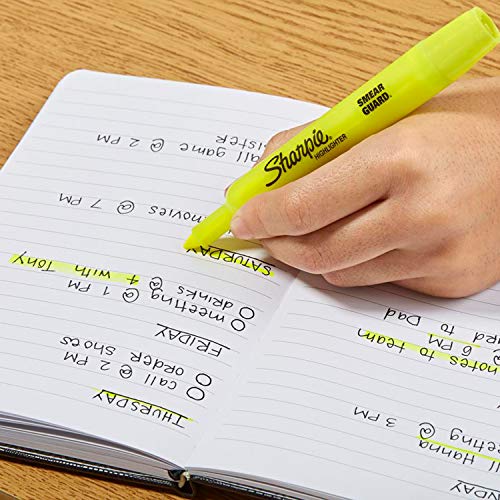 Fluorescent Yellow Sharpie Tank-Style Highlighter 2-Pack
