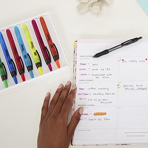 Sharpie Retractable Chisel Tip Highlighters, 8 Pack
