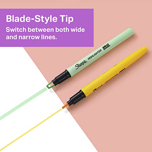 Assorted Fluorescent Sharpie Clear View Highlighters, 8 Count