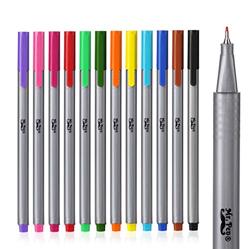 Mr. Pen 12-Pack Fineliner Fine Point Pens