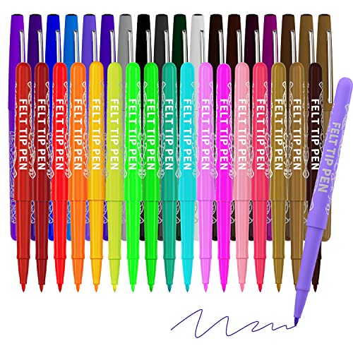 35 Color Fine Point Felt Tip Pens Set