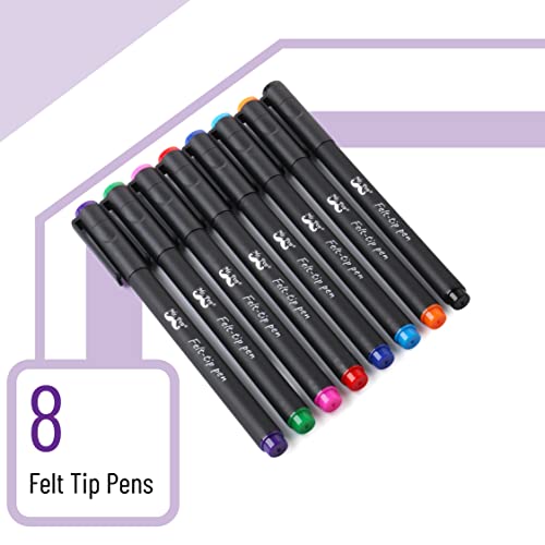 Mr. Pen Fine Point Felt Tip Pens - 8 Pack