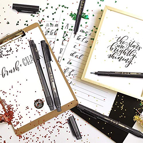 MISULOVE Calligraphy Brush Markers Set – 6 Pack