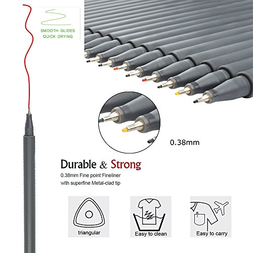 Taotree 24 Fine Line Colored Sketch Pens