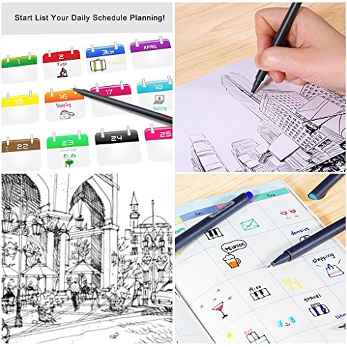 Taotree 24 Fine Line Colored Sketch Pens