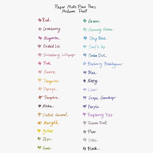 Paper Mate Flair Medium Point Felt Tip Pens, Black