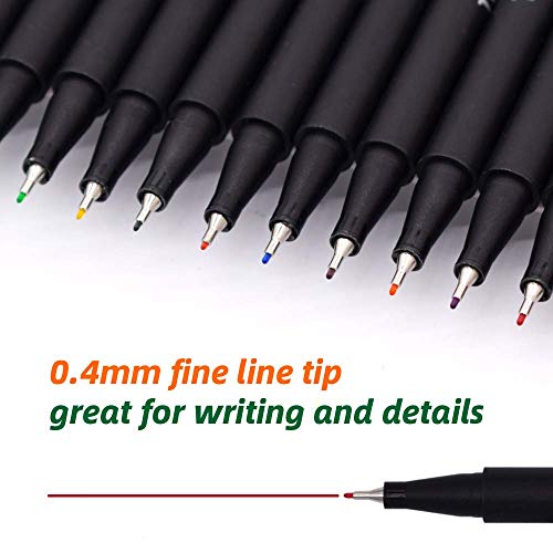TWOHANDS 24-Color Fine Tip Journal Pens Set