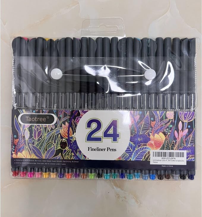 Taotree 24 Fine Line Colored Sketch Pens