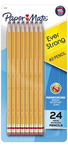 Paper Mate EverStrong Break-Resistant #2 Pencils, 24-Pack
