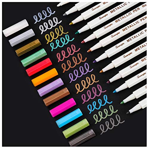 Sunshilor Fine Point Metallic Markers Set of 12