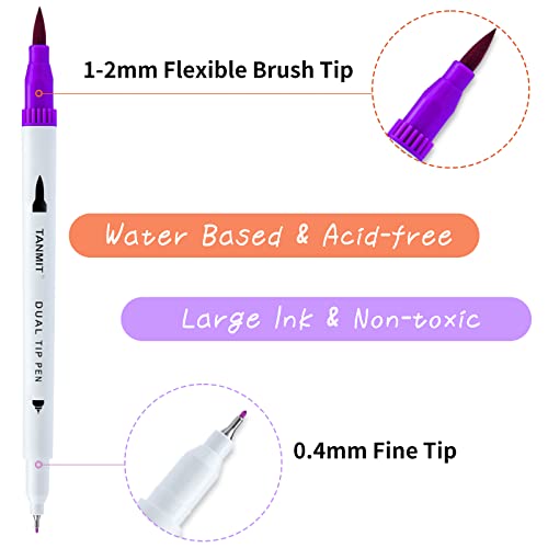 Dual Brush Marker Pens for Art and Journaling