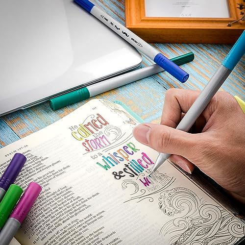 Mr. Pen Dual Tip Brush Pens - 12 Colors