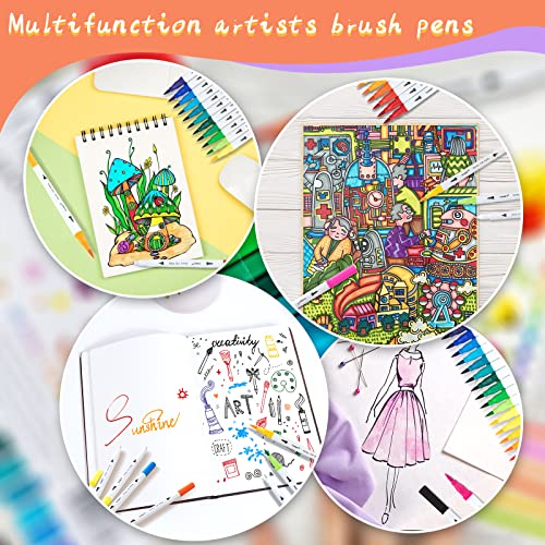 Dual Brush Marker Pens for Art and Journaling