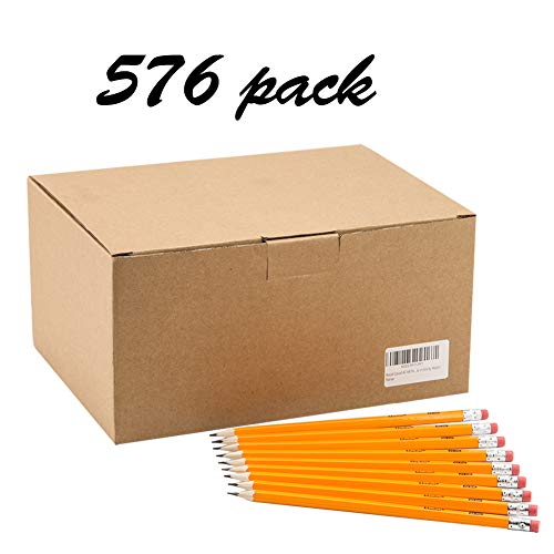 Bulk Pack of 576 Pre-Sharpened Yellow #2 Pencils