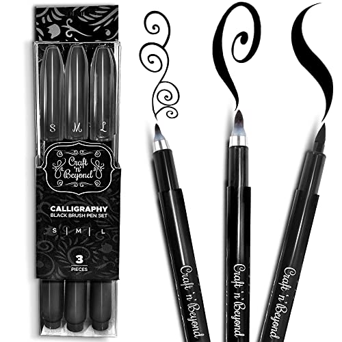 Calligraphy Brush Pens Set - Small to Large