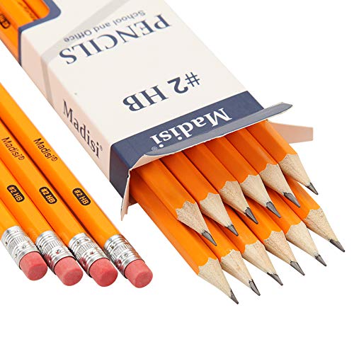 Madisi Pre-Sharpened #2 HB Yellow Pencils, 192 Pack