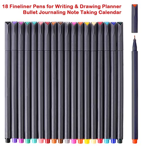 iBayam 18-Pack Fine Point Colored Pens Set
