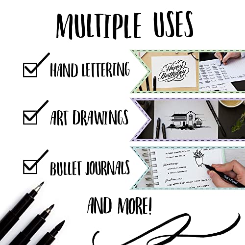 Calligraphy Brush Pens Set - Small to Large