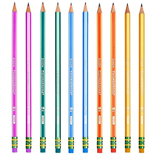 Ticonderoga Striped Wood Pencils, Pack of 10