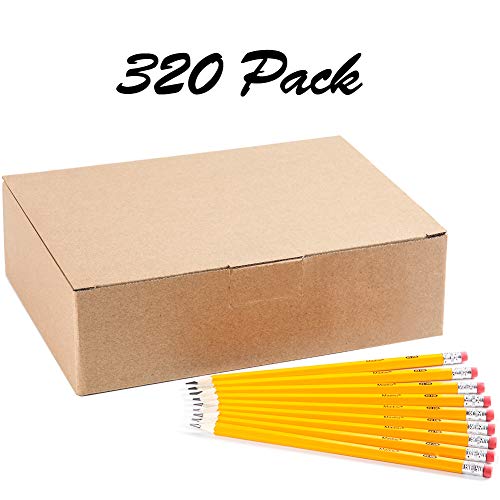 Bulk Pack of 320 Pre-Sharpened Yellow HB Pencils