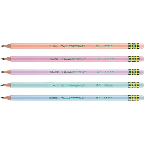 Ticonderoga Pastel Pencils, Assorted Colors, 10-Pack