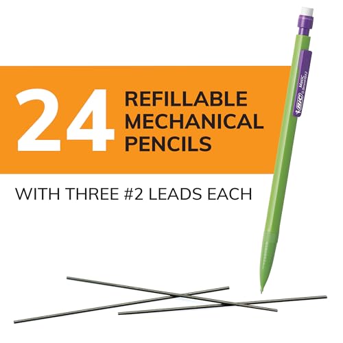 BIC Xtra-Strong Colorful Mechanical Pencils 24-Pack