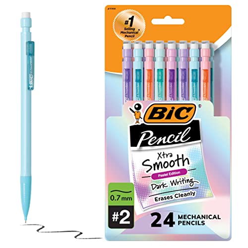 BIC Xtra-Smooth Pastel Mechanical Pencils, 24-Pack