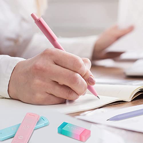 Pastel Mechanical Pencil Set with Leads and Erasers