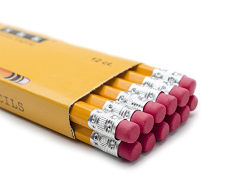 Pre-Sharpened 2 HB Pencils with Erasers, 144/box