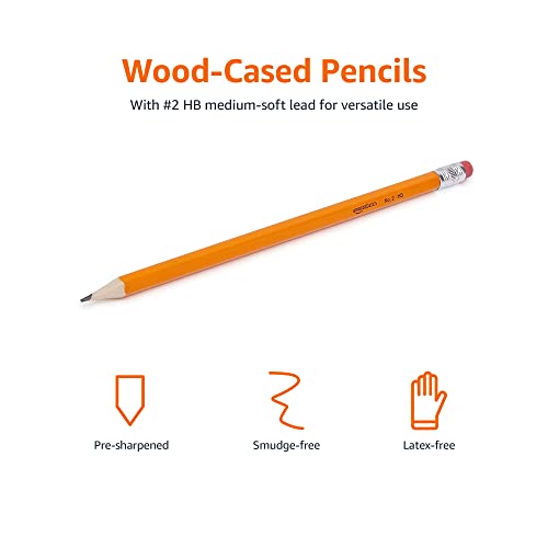 Amazon Basics Pre-Sharpened #2 Pencils, 30 Count
