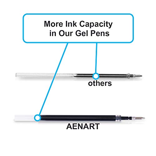 30-Pack Black Retractable Gel Pens - Fine Point