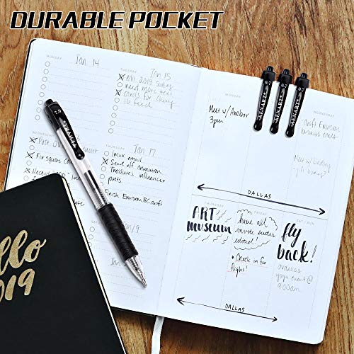 30-Pack Black Retractable Gel Pens - Fine Point