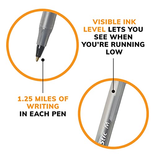 BIC Round Stic Xtra Life Ballpoint Pens, 60-Pack
