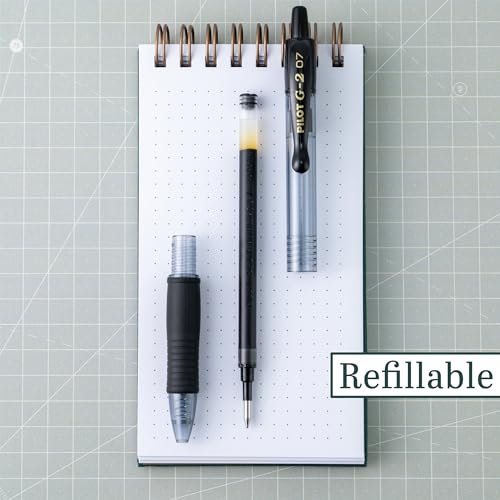 Pilot G2 Gel Pens, Fine Point 0.7mm, Black