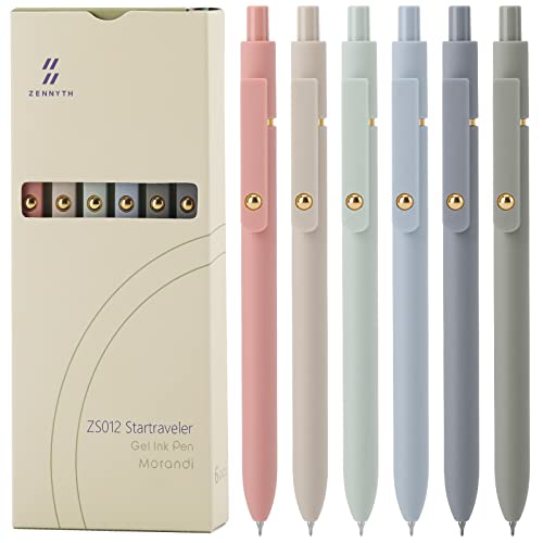 Ddaowanx 6-Pack Gel Pens - Fine Point Black Ink