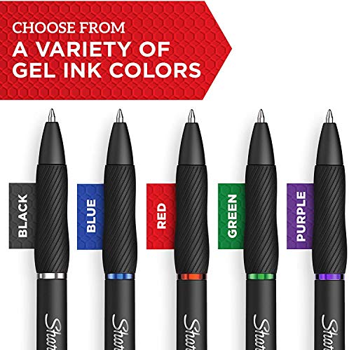 Sharpie S-Gel Black Gel Pens, Medium Point 12 Pack