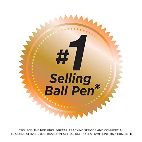BIC Round Stic Xtra Life Black Ballpoint Pens