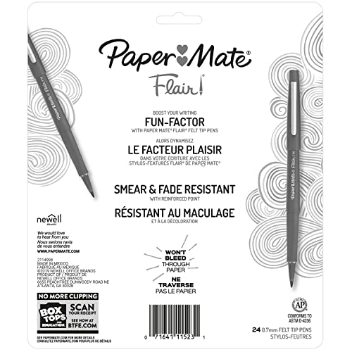 Paper Mate Flair Assorted Felt Tip Marker Pens