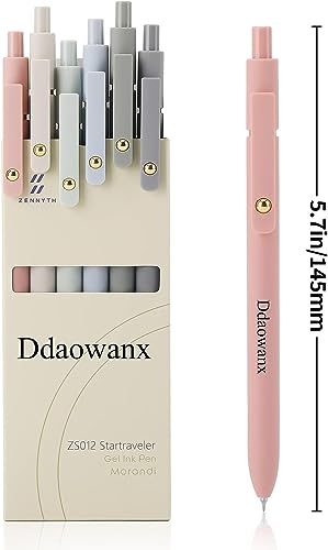 Ddaowanx 6-Pack Gel Pens - Fine Point Black Ink