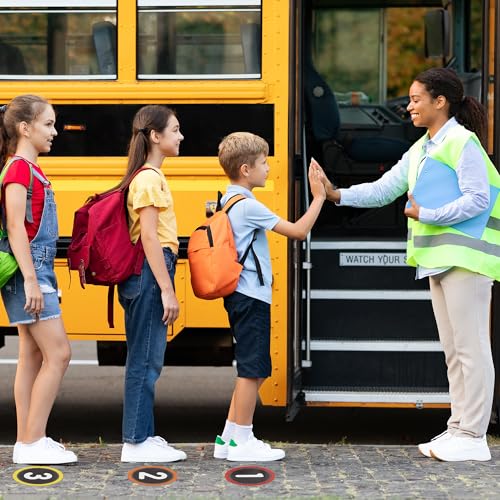 Line up Spots for Classroom Floor Number Stickers 36Pcs Line up Dots Floor Decals Number Spots for Classroom Back to School Kindergarten Preschool Office Decoration Organizing,36Pcs